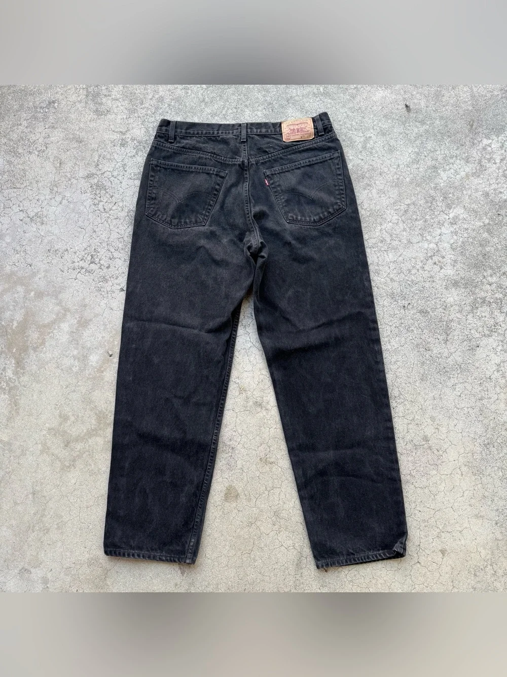 Vintage 90’s Levi’s 550 Relaxed Fit Black Denim Jeans 35x30.5